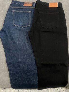J. Crew Slim Jeans - Dark Blue and Black Denim